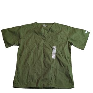 Butter-Soft Olive Scrub Top Size XS